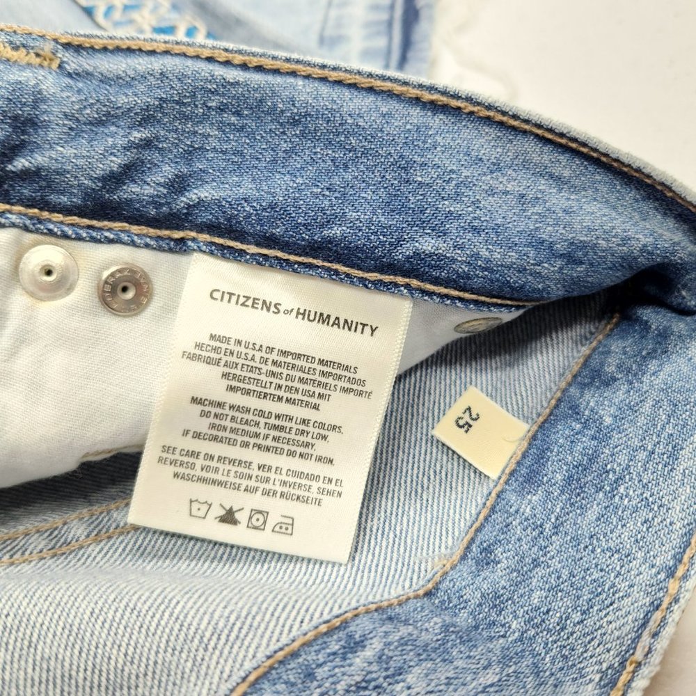 NEW $200 Women's C of H EMERSON Crop Slim Boyfriend Selvedge Blue Jeans size 25 - Picture 5 of 8